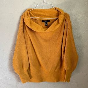 Women’s Mustard Yellow Cowl Neck Sweater